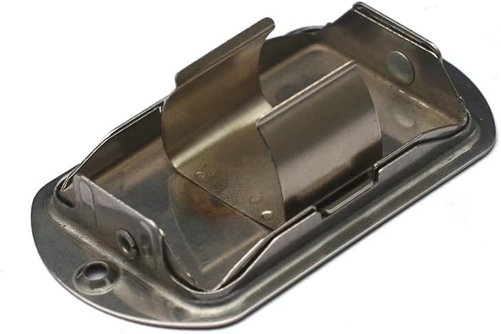 ROZILO Stainless Steel 9V Guitar battery Box Battery Cover Box Case Compartment for Active Guitar Bass Oval Style - Image 3